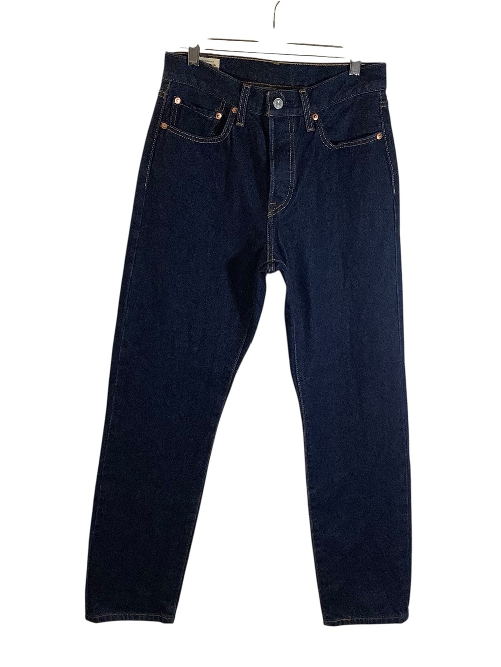 Levi's 501 Dark Indigo Button Fly Straight Jeans
